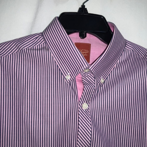 Original Penguin striped button down shirt Sz 15 1/2 x 32/33 contrast trim - Picture 5 of 9